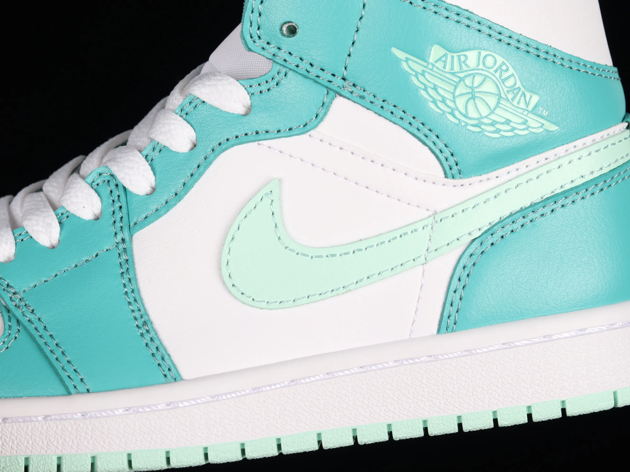 All categories Air Jordan Jordan series basketball shoes Air Jordan 1 Mid G version pure original Air Jordan 1 Mid SE "Marine Green" AJ1 Joe 1 white cyan Chinese basketball shoes DV2229-300